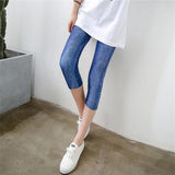 Workout Women Leggings Summer Balck Jegging High Waist Elastic Capri Fitness Legging Mujer