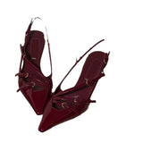 Breakj And Summer 2025 New Fashion Single Shoes Retro Pointed Women's Shoes High