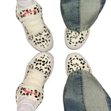 Breakj Spring Board Shoes Women's Shoes Pure White Leopard Grain Small White Shoes Platform Heighten Comfortable Not Stuffy Foot Student Commuting