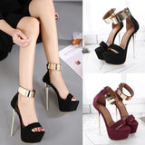 High Heels Summer Waterproof Nightclub Banquet Shoes With Large Size Stilettos