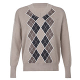 Preppy Style Vintage V Neck Sweater Women Autumn Casual Argyle Plaid Jumper Female Korean Fashion Pullover