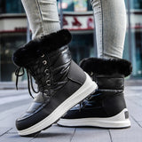 Plush Waterproof Snow Boots for Women Winter 2023 Chunky Platform Fur Ankle Boots Woman Non Slip Warm Cotton Padded