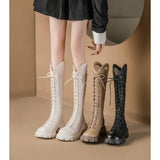 Breakj Net Boots In 2023 New Soft Leather, Breathable Platform Sandals, Tied With Mesh Knight