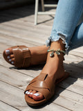 Breakj Large-Size Slippers Women 2025 New Flat-Soled Sandals Trend One-字字 Color