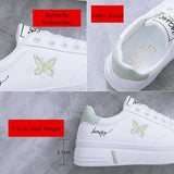 Sneakers Lace-up Women Vulcanized Shoes Casual Summer Platform Shoes Fashion Butterfly Embroidery Women Sports