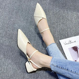 Sandals And Slippers Women Wear High-Heeled Shoes Inside And Outside The Korean Version Of The New Baotou Semi-Slippers In