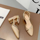 Breakj Shoes 2025 New Baotou Sandals Women's Summer Thick And Summer With Summer Bridesmaids High Heels