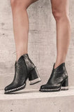 Size 2024 Embroidered Fashion Boots Women's Riveted Acrylic Crystal High-Heeled