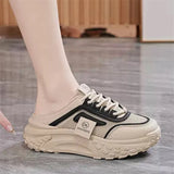 Breakj Go Out In Summer New Mesh Breathable Baotou Shoes High Appearance Level Foreign Style Students Thick Sole Sports Baotou