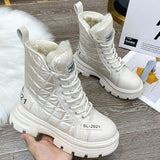 Winter Boots Women Fur Ankle Snow Boots For Women Beige Black Platform Boots 2021 New Fashion Designer Winter