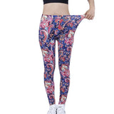 Fashion Women Leggings Beautiful Leaf Floral Printing High Waist Jeggings Stretch Pant Sexy Hot Sale Clothing