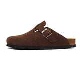 Men's Cork Shoes 2022 New Camel Classic Closed Toe Mule Slippers Flock Fashion Brown Cork Sandals Man Women Unisex
