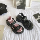 Women Sandals Fashion Summer Breathable Thick Bottom Women's Beach Slides Mesh Causal Back Strap Women Platform