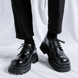 Breakj New Niche Platform Shoes Male British Style Commuting Versatile Round Derby