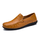 Italian Mens Shoes Casual Luxury Brand Summer Men Loafers Genuine Leather Moccasins Comfy Breathable Slip On Boat
