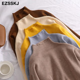 Sweater Women Pullover Casual Turtleneck Long Sleeve chic loose 2021 Knit Sweater Female Jumpers soft