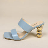 Summer New Fashion Sandals, High Heels, Slippers, Special-Shaped Gourd Heels, Large