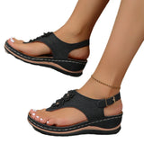 Breakj New Summer Slopes Sandals Flower Clip And Beach Sandals Solid Color Large
