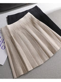 Autumn winter a-line thick short SWEATER Skirt Women good quality cute pleated mini skirt female elegant knit