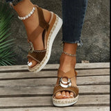 Breakj New Sandals Women In The Summer Of 2025 Thick Bottom Slope And Fish Mouth Roman