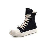 44 Chaussure Femme Women Sneakers Zipper Canvas leather Casual Shoes Mens 2022 Fashion Women Black Sneakers Ladies