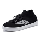 Trend Men Casual Shoes Mesh Breathable Light Unisex Sneakers Soft Comfort Wear-resisting Footwear Black All-match