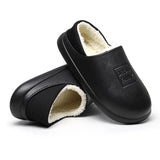 Indoor Water-Proof Cotton Slippers Plush Warm Household Shoes Non-Slip Couple Dual-Use Cotton Slippers Men Home