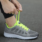 Men's Sneaker 2021 Summer Breathable Men Shoes High Quality Trainer Sneakers Comfy Mesh Flat Shoes For Men Non-Slip Large