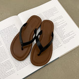 Breakj 2023 New Korean Version Of Flip-Flops Web Celebrity Ins Niche Fashion Flat Sandals Women's