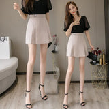 New High Waist Women Mini Pleated Skirt Casual Spring Summer Female Singel Button Short Skirts Ins Ladies Black Pink