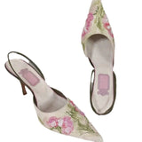 Pointed Thin Heels 2023 New Summer Chinese Style Shallow Hollow Out Single Shoes Women's Head