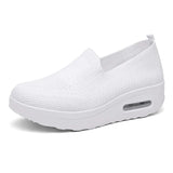 Spring Autumn Women's Swing Shoes Mesh Woman Loafers Flat Platforms Female Shoe Wedges Ladies Shoes Height Increasing
