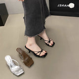 Breakj Evening Wind Clip Cool Slippers Women Wear The 2025 Summer Design Silver Fine Belt High And Cool