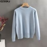 color O-Neck basic sweater thick Women Sweater Pullover Casua Long Sleeve Sweater for women Female pullover