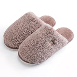 Woman Cute Slippers Warm Plush Bowknot Ladies Flat Shoes Women's Home Indoor Slippers Female House Shoes Girl
