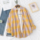 Design Women Blouses Shirts 2021 New Womens Tops And Blouses Long Sleeve Casual Plaid Shirt Young Style Lady Blouse