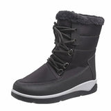 Women's Waterproof Fur Snow Boots 2022 Winter Warm Long Plush Ankle Boots Platform Non Slip Cotton Padded Shoes