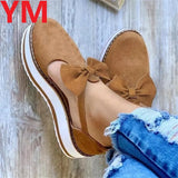 Bow Spring Summer Shoes Women Hemp High Heel Platform Outdoor Leisure Buckle Slippers Beach Sandals Ladies Sexy T-Strap