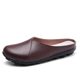 Summer Sneakers Slip On Flat Shoes Women's Casual Loafers Walking Shoes Female Outdoor PU Leather Soft Bottom
