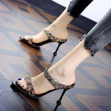 Sandals One-Word Flip-Flops 2024 Summer New Sexy Open-Toed Women's Shoes Wear Semi-Slippers With Thin