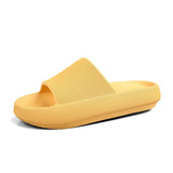 Beach Slippers High Heels Women Slide Sandals Shower Thick Sole Soft Couple Massage Bread Slippers Bathroom Shoes