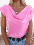 Fashion Pile Collar Women's Shirts 2022 Elegant High-quality Silk Solid Tops Pullovers Lady Spring Summer Office New Blouse