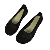 Breakj Fall New Large Size Fly Weave One Foot Pedal Single Shoe Breathable Women's Casual Knit