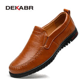 Genuine Leather Men's Loafers Luxury Men Casual Shoes Fashion Driving Shoes Breathable Slip on Moccasins Size