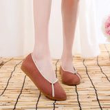 Breakj Shoes Cloth Shoes New Oxford Sole Walk Leisure Women's Shoes Pure Color Tea Clothing Single Shoes Mother