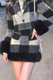 Knitted Suit Woman Korean 2 Piece Dress Set 2023 Winter Vintage Fashion Tops Cardigan + Slim Bodycon Y2k Mini Skirt