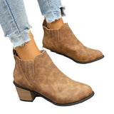 Breakj Pointed-Headed Coarse And Martin Boots 2025 New One-Legged Velvet Short