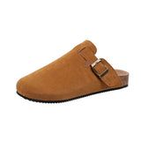 Breakj Boken Baotou Half Dragged A Foot Pedaled Sandals Women Wear Round Head Half-Dragging