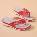 Breakj New Sandals Women Metal Buckle Beach Net Red Flipper Women Summer Slope And Large Size Women