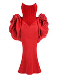 2025 Spring And Summer Women's Velvet Velvet Dress Flower Dress Dress
